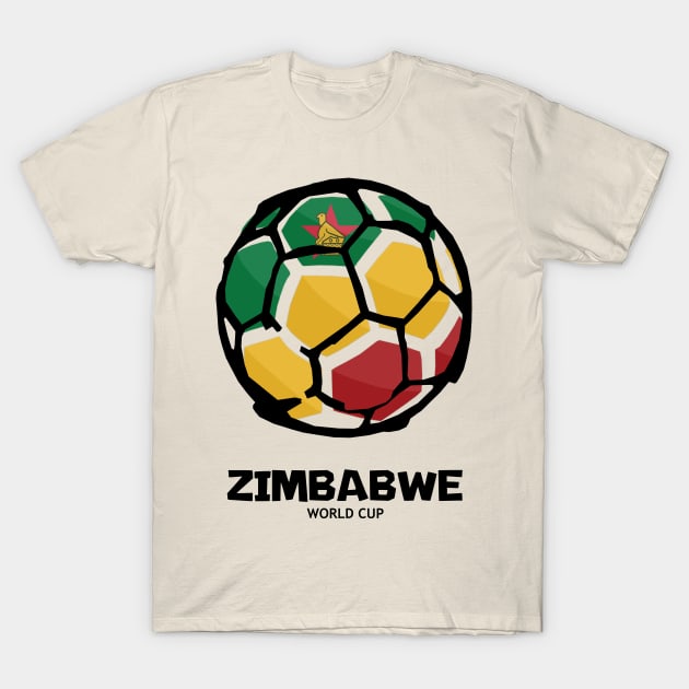 Zimbabwe Football Country Flag T-Shirt by KewaleeTee